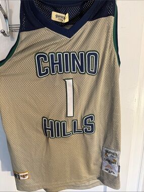Lamelo Ball Chino Hills #1 Basketball Jersey - Beige Navy Green